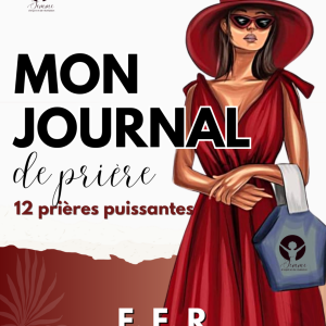 couverture en blanc et rouge. une femme habiller en rouge avec grand chapeau rouge et lunette rouge.