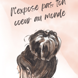 couverture rose saumon, chevelure femme de dos.